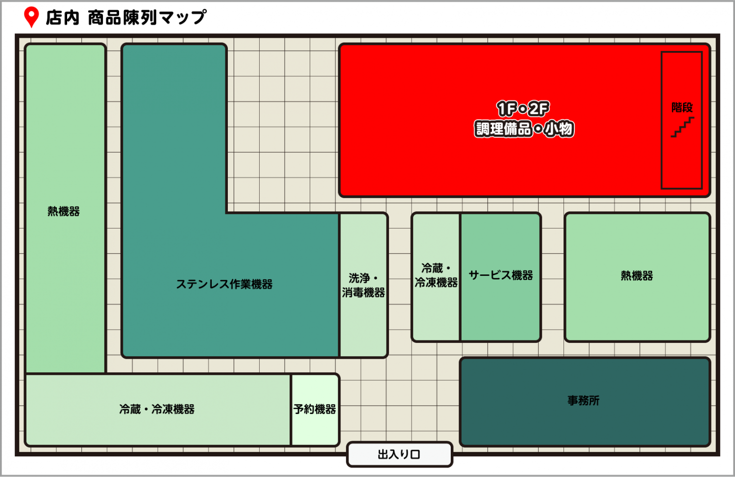 店内商品陳列マップ